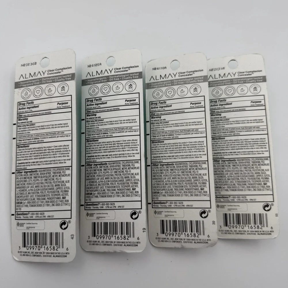 (4) Almay Clear Complexion‎ Concealer With Salicylic Acid 100 LIGHT